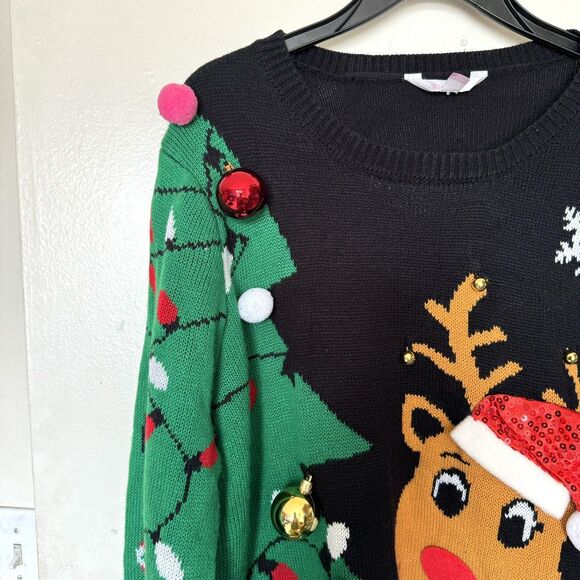 Ugly Christmas Sweater No boundaries Size 3XL Reindeer 3D Holiday Unisex Party - Picture 12 of 16